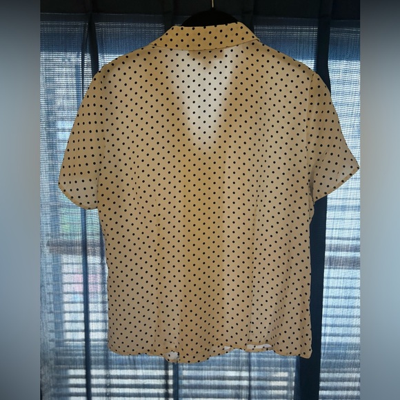100% Silk Polka Dot Blouse - Picture 11 of 11